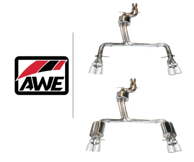 Awe Track-To-Touring Cat-Back Exhaust Conversion Kit For 10-17 Audi S4 Quattro 3.0L 2