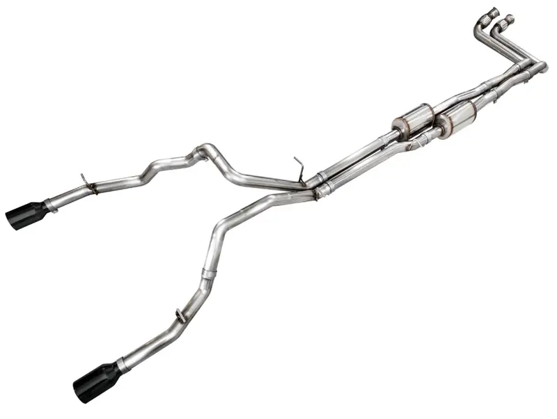 Awe Tuning 0Fg Cat-Back Exhaust 5In Black Tips For 2025 Ram 1500 3.0Tt 1