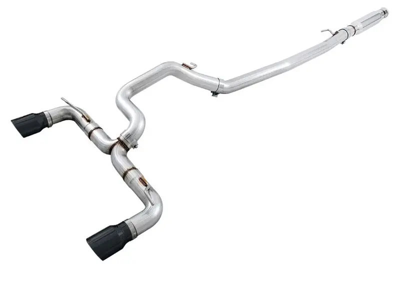 Awe Tuning Track Cat-Back Exhaust 4.5” Black Tips For 16-18 Ford Focus Rs 2.3T 1