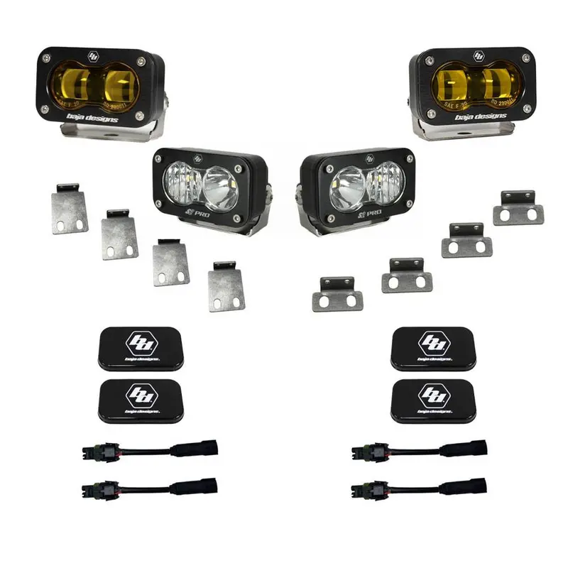 Baja Design S2 Sae/S2 Pro Clear/Amber Fog Light Kit For 2021-2025 Ford Raptor/Bronco 1