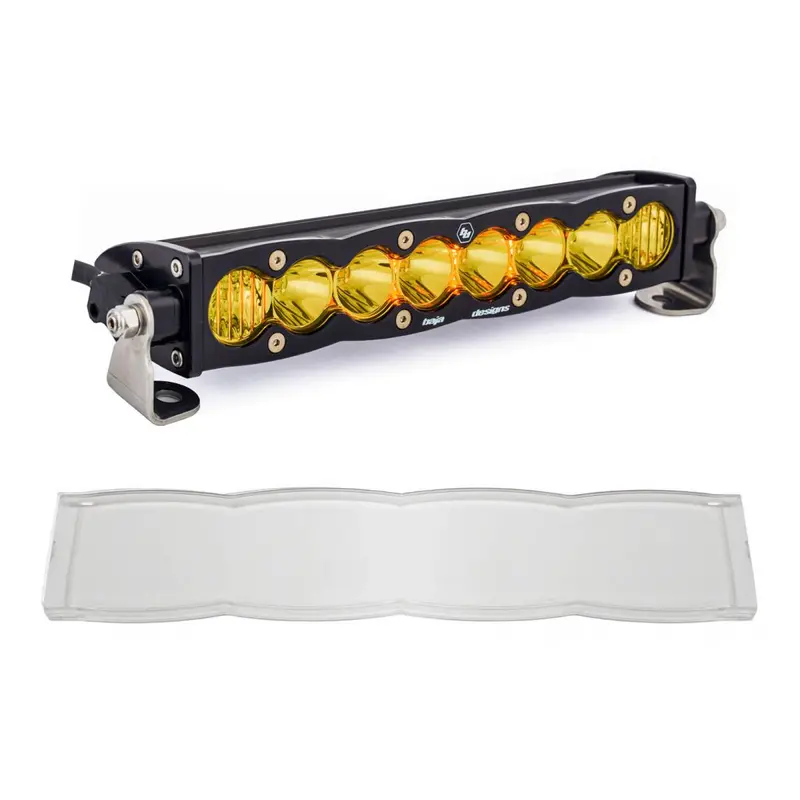 Baja Designs 10" Amber Driving/Combo S8 Straight Led Light Bar W/ Clr Rock Guard 1