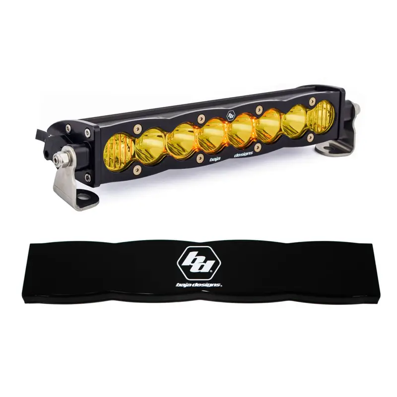 Baja Designs 10" Amber Driving/Combo S8 Straight Led Light Bar W/ Rock Guard 1