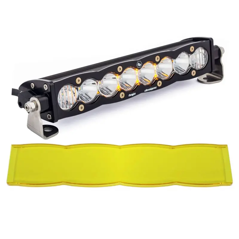 Baja Designs 10" Clear Driving/Combo S8 Straight Led Light Bar W/ Amb Rock Guard 1