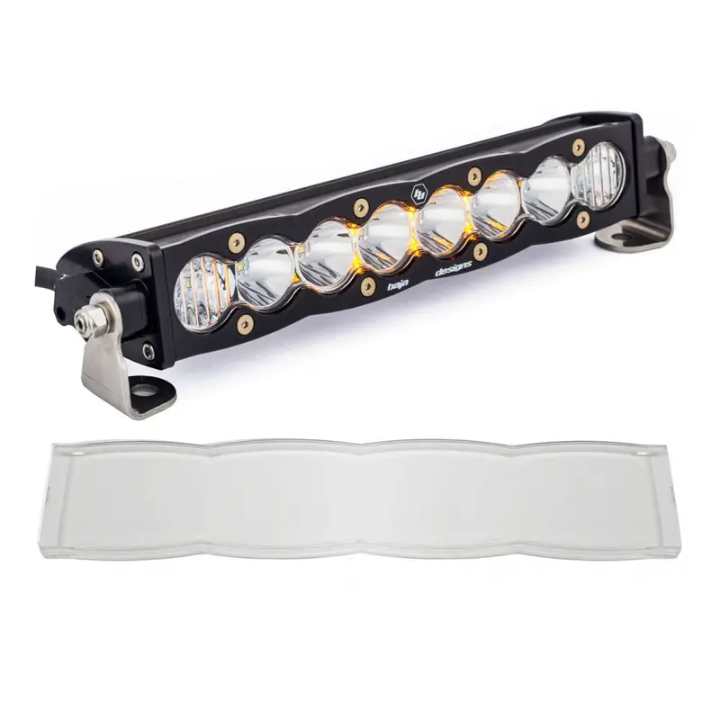 Baja Designs 10" Clear Driving/Combo S8 Straight Led Light Bar W/Clr Rock Guard 1