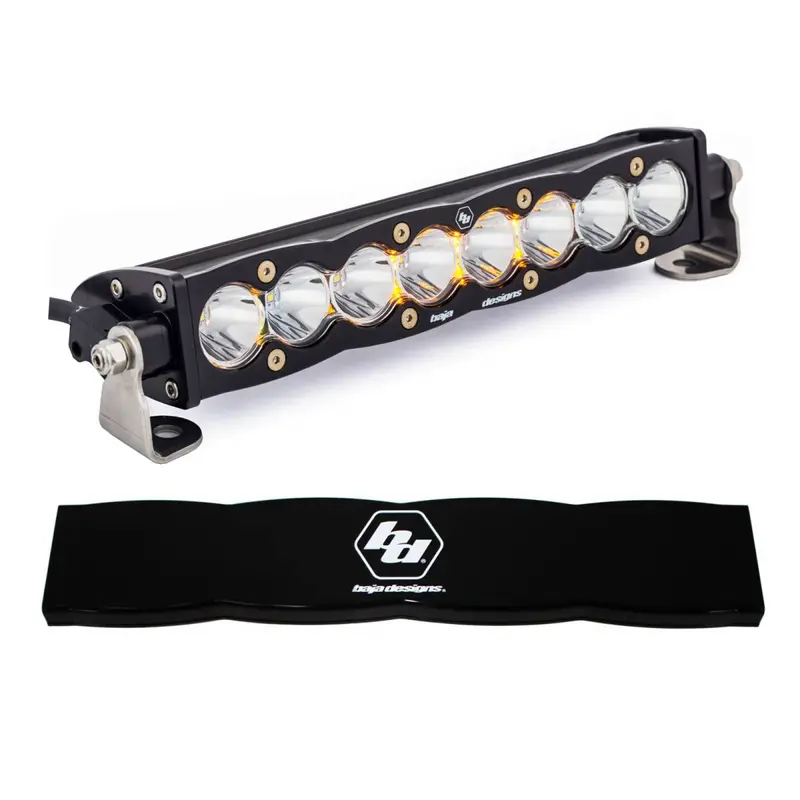 Baja Designs 10" Clear Work/Scene S8 Straight Led Light Bar W/ Rock Guard 1