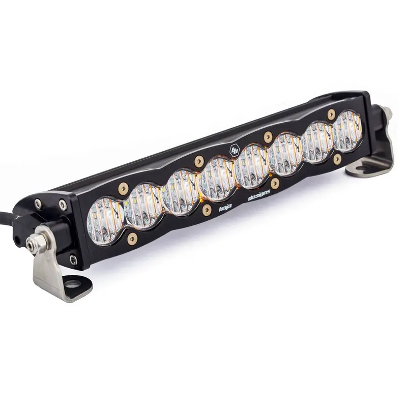 Baja Designs 10" S8 Clear Wide Cornering Light Bar W/ Toggle Harness & Backlight 2