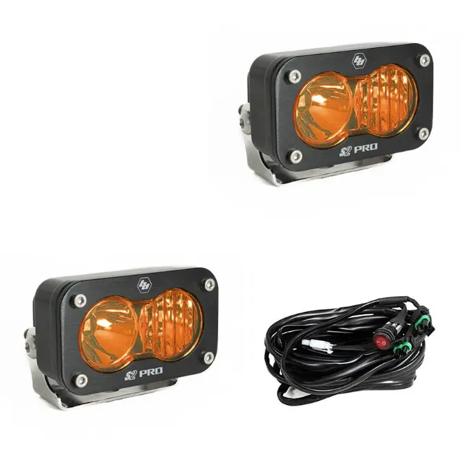 Baja Designs 2" S2 Pro Factory Amber Driving/Combo Beam Led Lights Pair 1