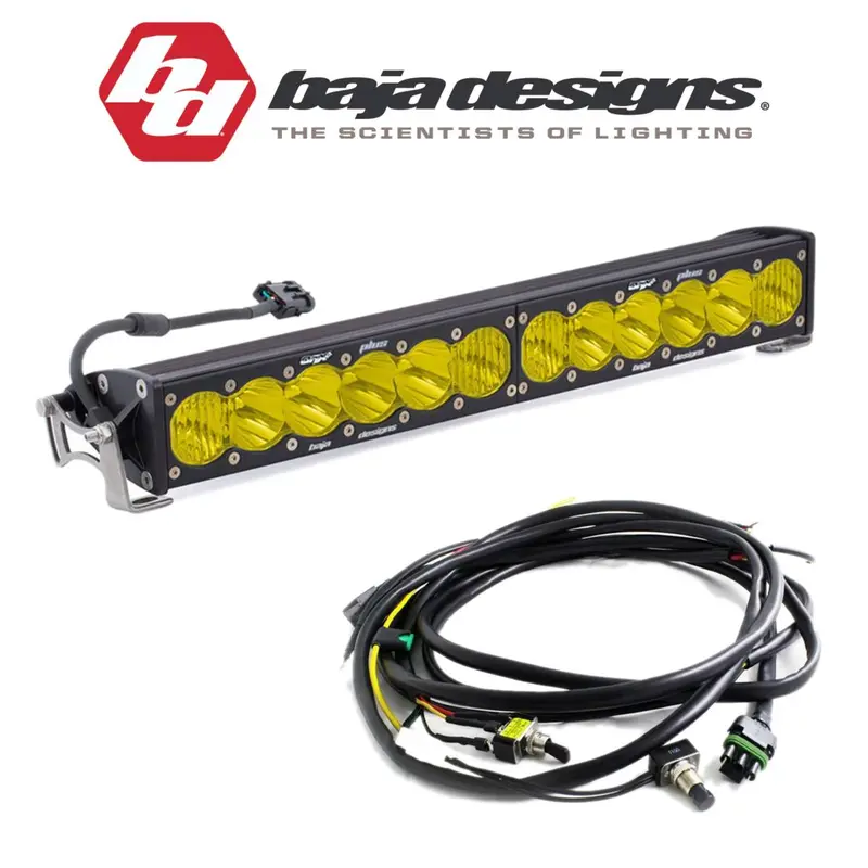 Baja Designs 20" Onx6+ Amber Driving/Combo Light Bar W/ High/Low Wiring Harness 1