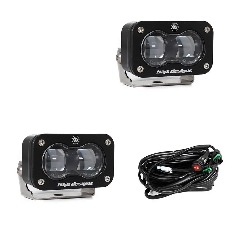 Baja Designs 237801 S2 Sae Led Auxiliary Light Pod Pair - Clear - Universal 1