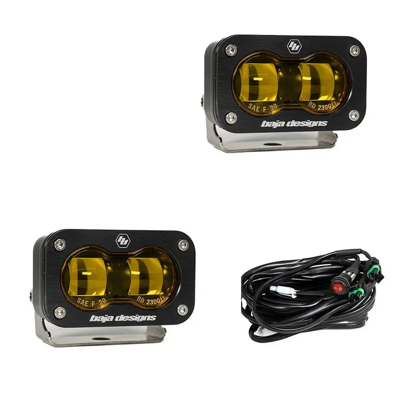 Baja Designs 237811 S2 Sae Led Auxiliary Light Pod Pair - Amber - Universal 1