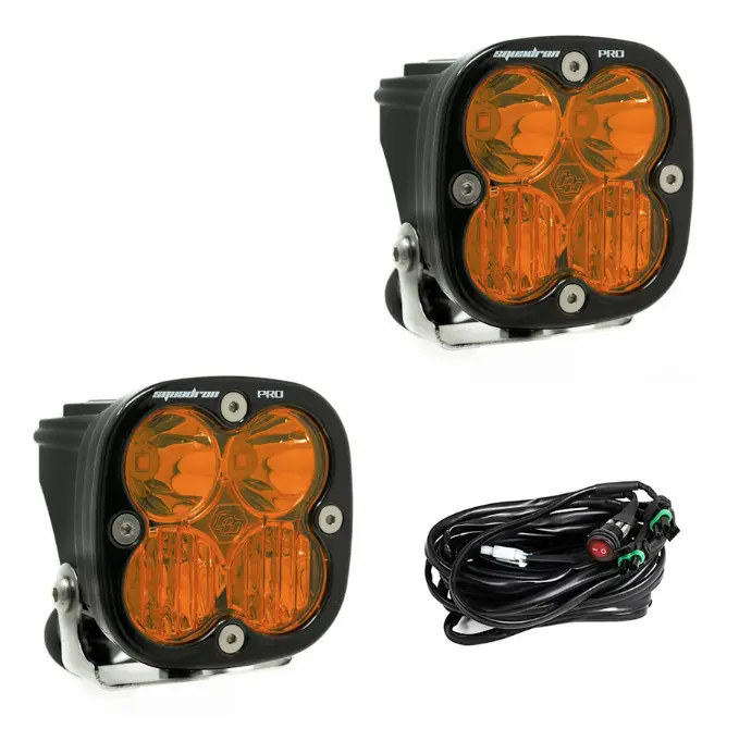 Baja Designs 3" Squadron Pro Factory Amber Driving/Combo Beam Led Lights Pair 1