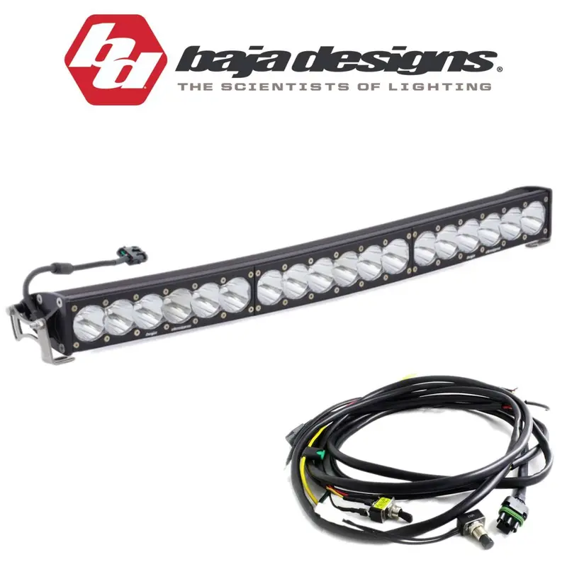 Baja Designs 30" Onx6+ Arc Spot Beam Light Bar W/ High/Low Wiring Harness 1