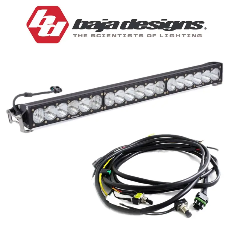 Baja Designs 30" Onx6+ Clear Driving/Combo Light Bar W/ High/Low Wiring Harness 1