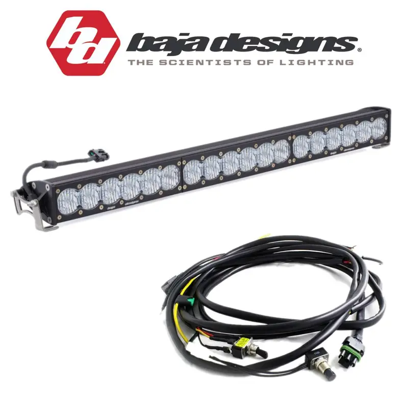 Baja Designs 30" Onx6+ Clear Wide Cornering Light Bar W/ High/Low Wiring Harness 1