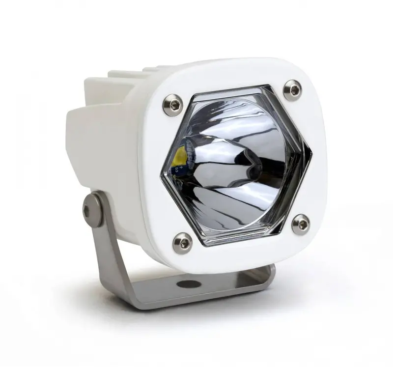Baja Designs 380001Wt White S1 Spot Clear Lens Led Light W/ Mounting Bracket 1