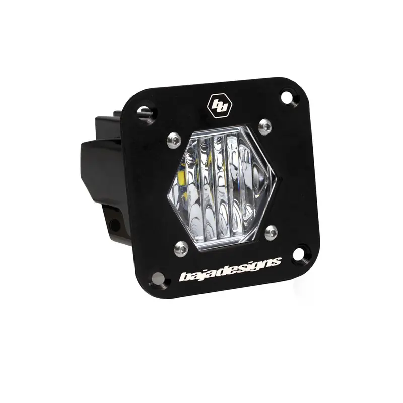 Baja Designs 381005 Flush Mount S1 Clear Wide Cornering Led Light & Bracket 1