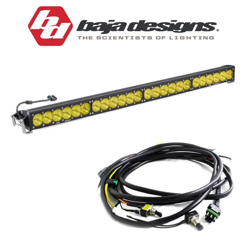 Baja Designs 40" Onx6+ Amber Driving Combo Light Bar W/ High/Low Wiring Harness 1