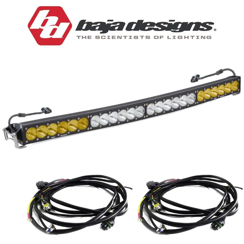 Baja Designs 40" Onx6 Arc Series Dual Control Combo Light Bar & Wiring Harnesses 1