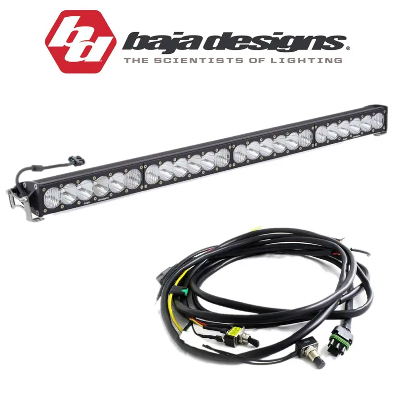 Baja Designs 40" Onx6+ Clear Driving Combo Light Bar W/ High/Low Wiring Harness 1