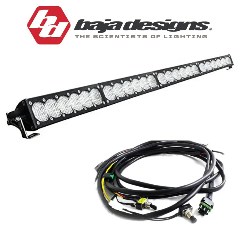 Baja Designs 40" Onx6+ Clear Wide Cornering Light Bar W/ High/Low Wiring Harness 1