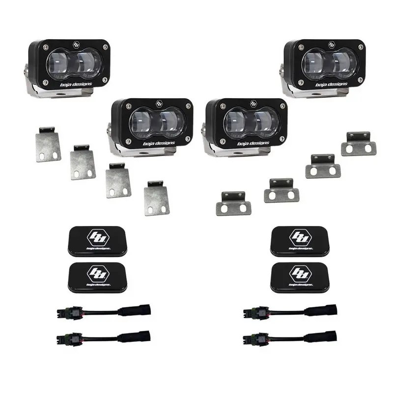 Baja Designs 448166 Raptor S2 Sae Dual Fog Pocket Kit For 2021-2025 Ford F-150 1