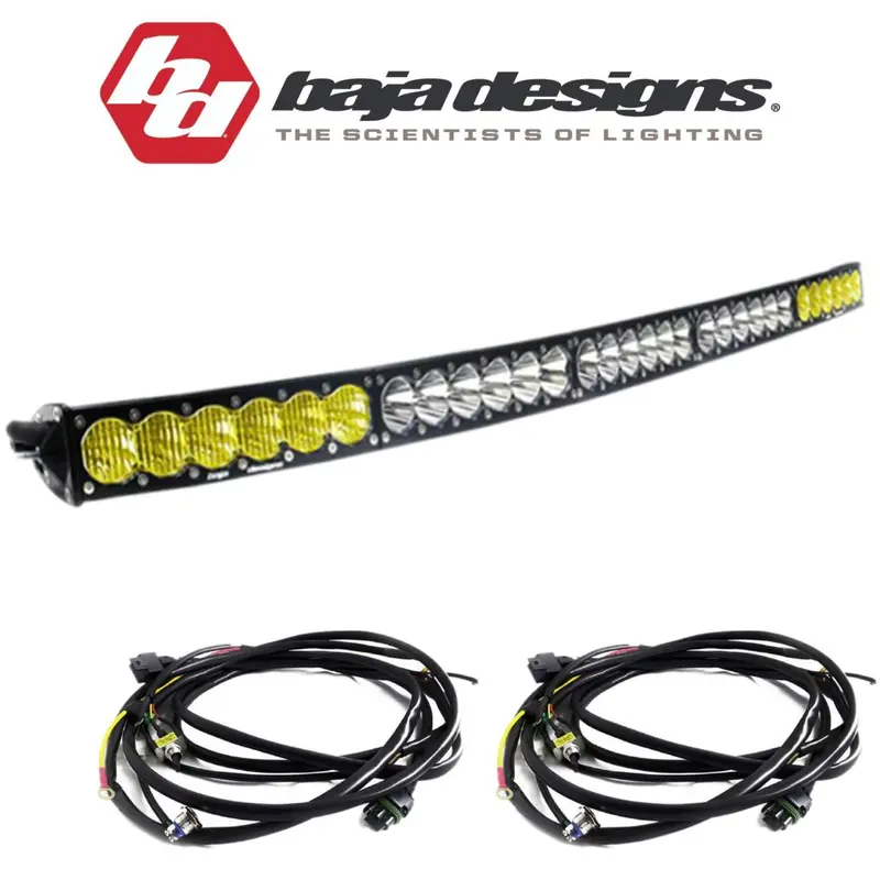 Baja Designs 50" Onx6 Arc Series Dual Control Combo Light Bar & Wiring Harnesses 1