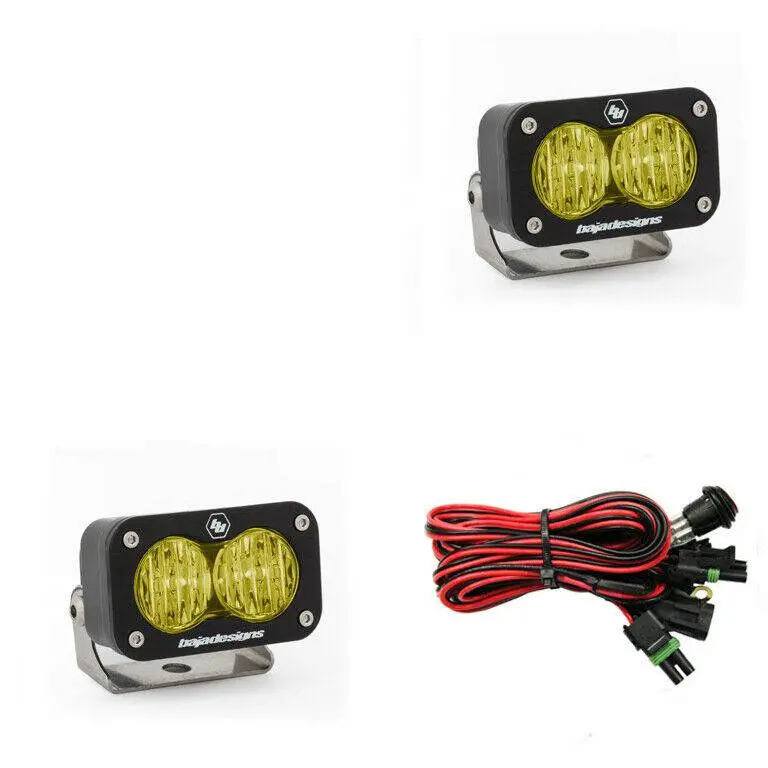 Baja Designs 547815 Led Work Light Amber Lens Wide Cornering Pattern Pair S2 1