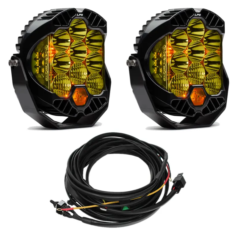 Baja Designs Amber 5000K Lp9 Pro Led Combo Pattern Lights & Toggle Harness 1