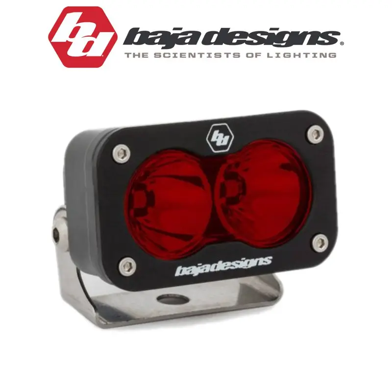 Baja Designs Black S2 Sport Red Spot 5000K Led Light Pod 1,130 Lumens 1