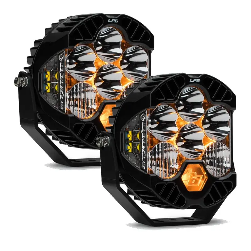Baja Designs Clear Lp6 Pro Pair 5,000K Led Driving/Combo Lights/Toggle Harness 2