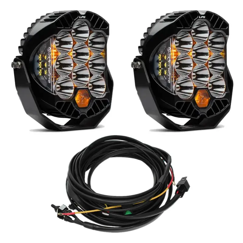 Baja Designs Clear Lp9 Racer Edition Led Spot Pattern Lights/Toggle Harness 1