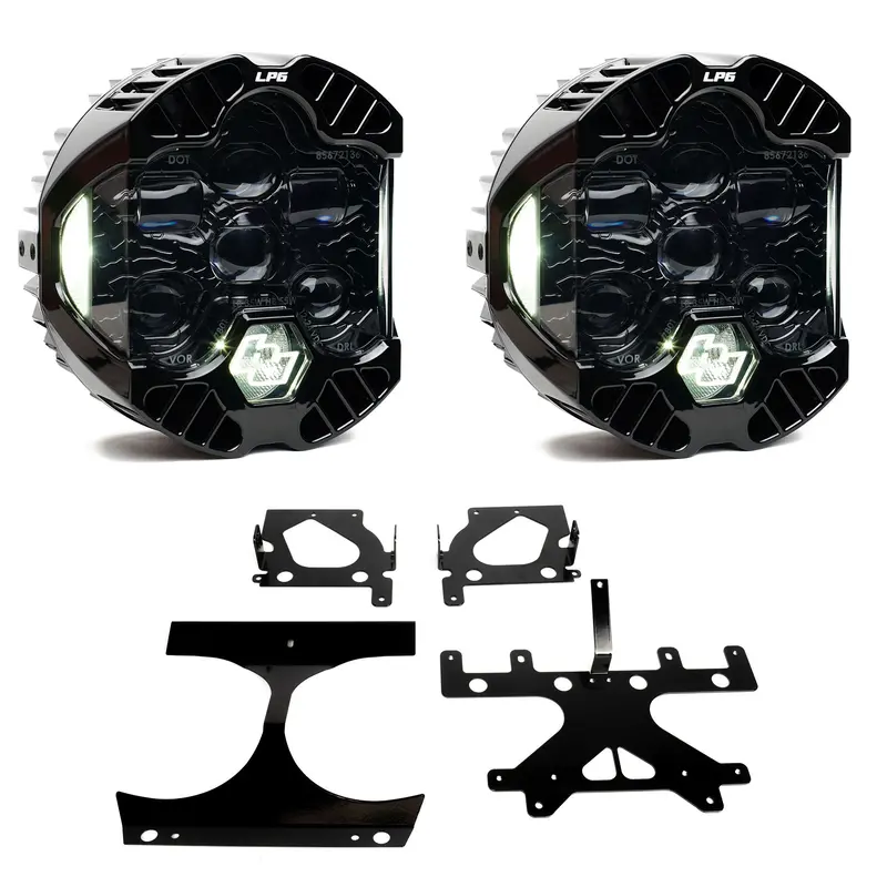 Baja Designs Dot Lp6 Dual Headlight Kit White Drl For 2015-2023 Harley-Davidson Road Glide 1