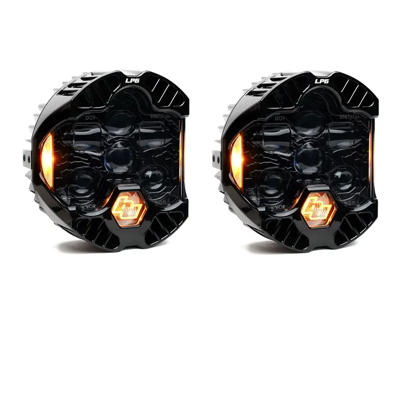 Baja Designs Dot Lp6 Universal Amber Headlight Kit W/ Wiring Harness & Brackets 2