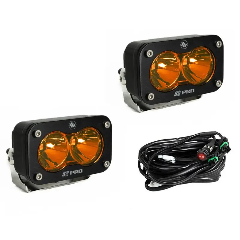 Baja Designs Factory Amber S2 Pro Series Led Light Pods With Harness 1