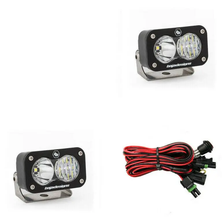 Baja Designs Led Work Light Clear Lens Driving Combo Pattern Pair S2 Sport 1