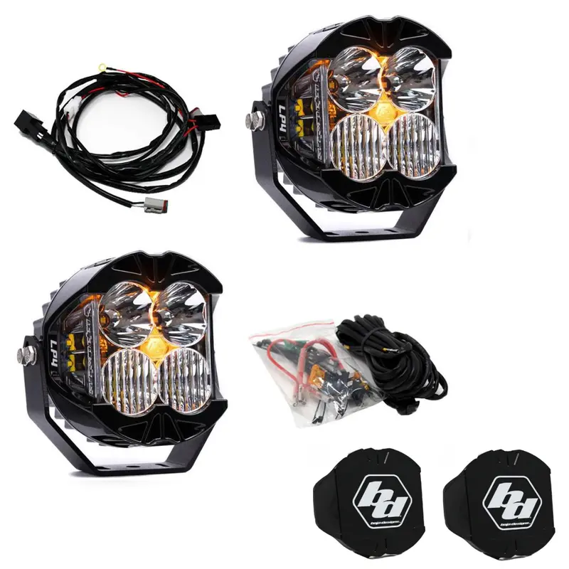 Baja Designs Lp4 Pro Driving/Combo Pod Kit W/ Amber Backlight-Wiring-Rock Guards 1