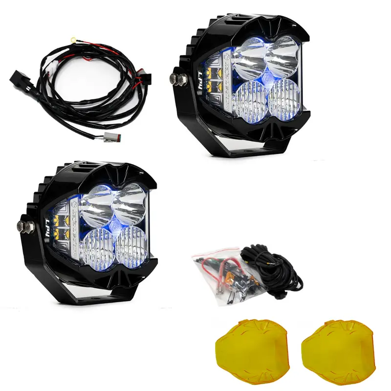 Baja Designs Lp4 Pro Driving/Combo Pod Kit W/ Blue Backlight-Wiring-Rock Guards 1