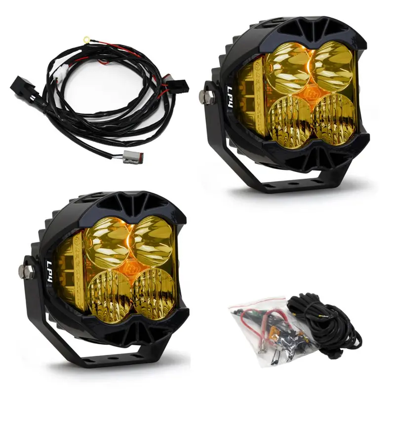Baja Designs Lp4 Pro Led Amber Driving/Combo Lights 7,050 Lumens - Pair 1