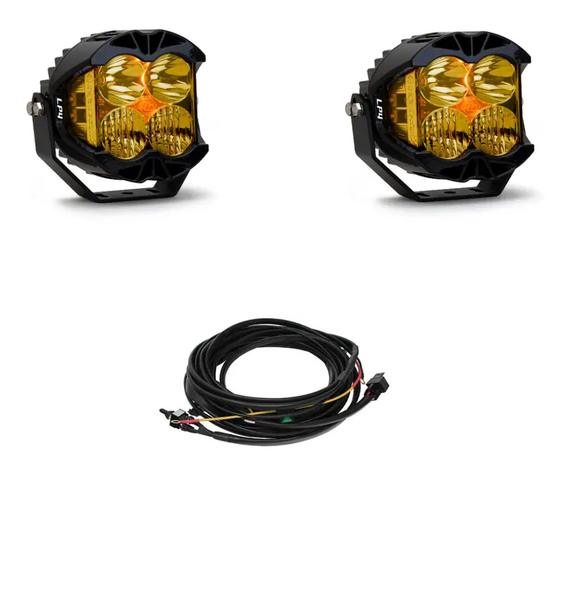 Baja Designs Lp4 Pro Universal Led Auxiliary Amber Light Pods/Wire Harness 1