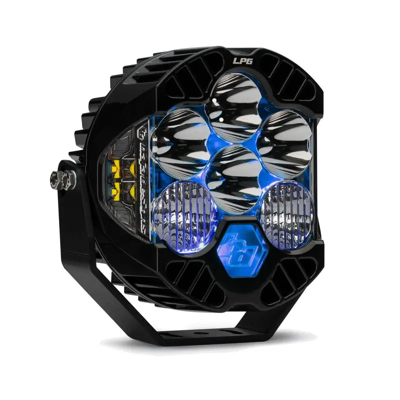 Baja Designs Lp6 Pro Driving/Combo Clear Led Light Pod W/ Blue Backlight 1