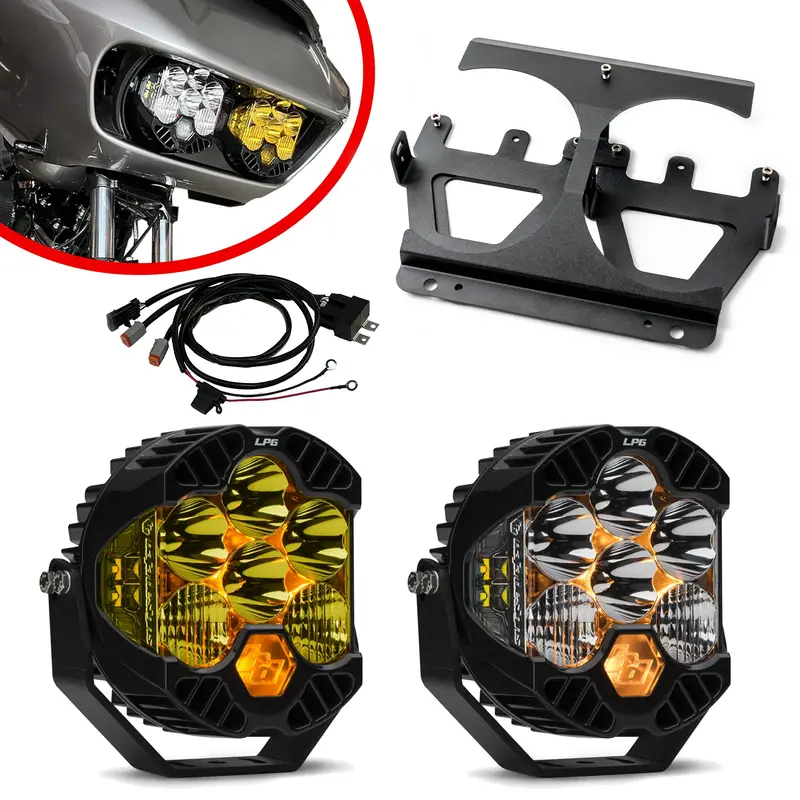 Baja Designs Lp6 Pro Headlight Kit For 2015-2023 Harley Davidson Road Glide 1