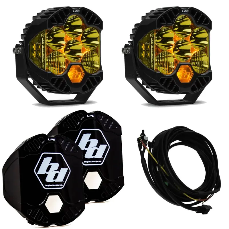 Baja Designs Lp6 Pro Led Amber Driving/Combo Lights/Toggle Harness/Rock Guards 1