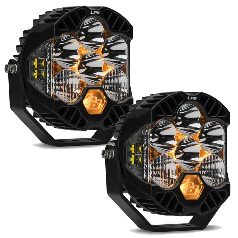 Baja Designs Lp6 Pro Led Clear Driving/Combo Lights/Toggle Harness/Rock Guards 2