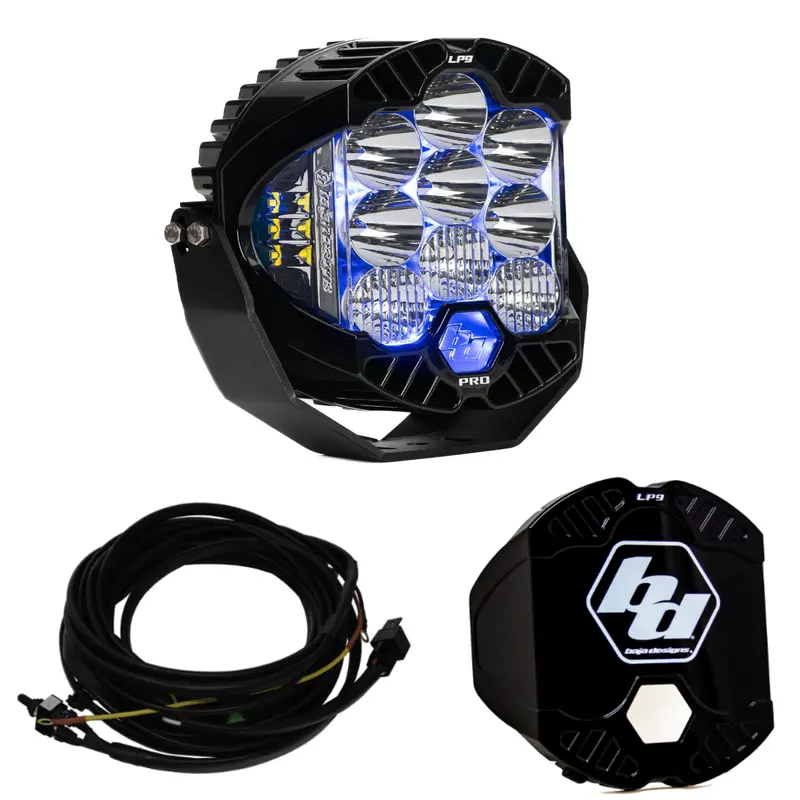 Baja Designs Lp9 Pro Driving/Combo Led Light Kit W/ Blue Backlight-Wiring-Guard 1