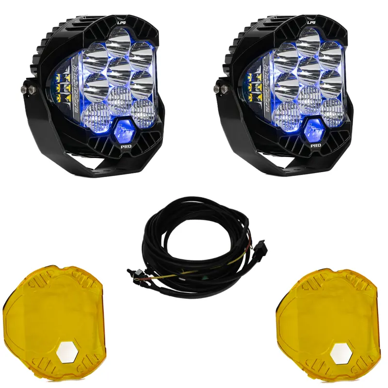 Baja Designs Lp9 Pro Driving/Combo Led Light Kit W/ Blue Backlight-Wiring-Guards 1