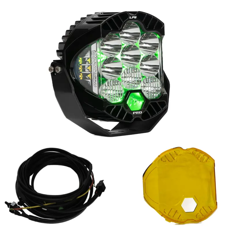 Baja Designs Lp9 Pro Driving/Combo Led Light Kit W/ Green Backlight-Wiring-Guard 1