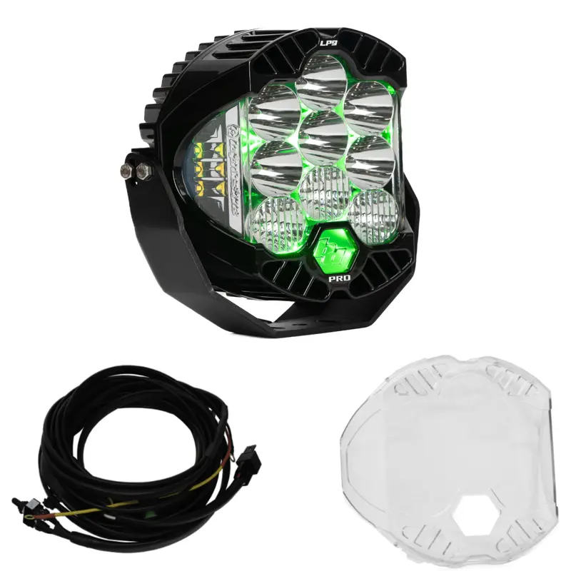 Baja Designs Lp9 Pro Driving/Combo Led Light Kit W/ Green Backlight-Wiring-Guard 1