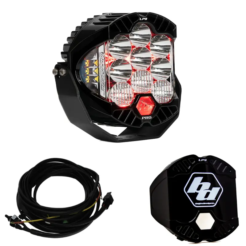 Baja Designs Lp9 Pro Driving/Combo Led Light Kit W/ Red Backlight-Wiring-Guard 1