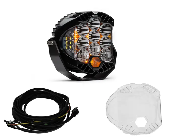 Baja Designs Lp9 Pro Driving/Combo Led Light Kit W/ Wiring Harness & Clear Guard 1