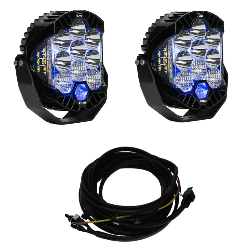 Baja Designs Lp9 Pro Driving/Combo Light Kit W/ Blue Backlight & Wiring Harness 1
